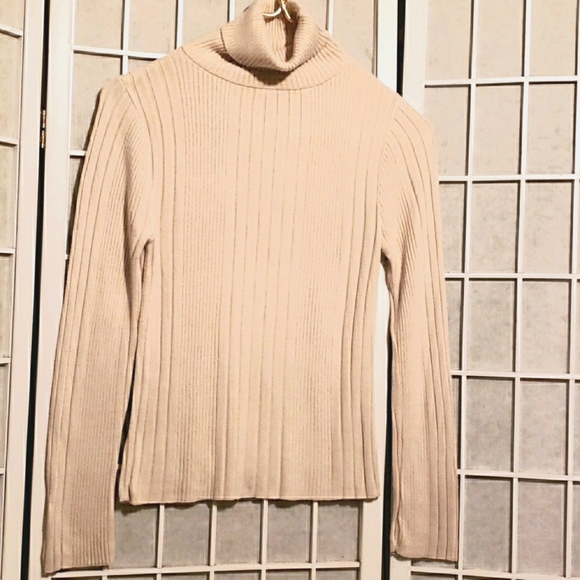 CHESLEY RAYON/LYCRA RIBBED TURTLENECK SZ M